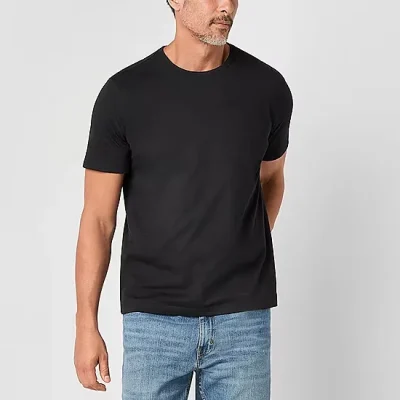 John's Bay Super Soft Mens Crew Neck Short Sleeve T-Shirt